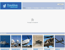 Tablet Screenshot of donaldsonaerospace-defense.com